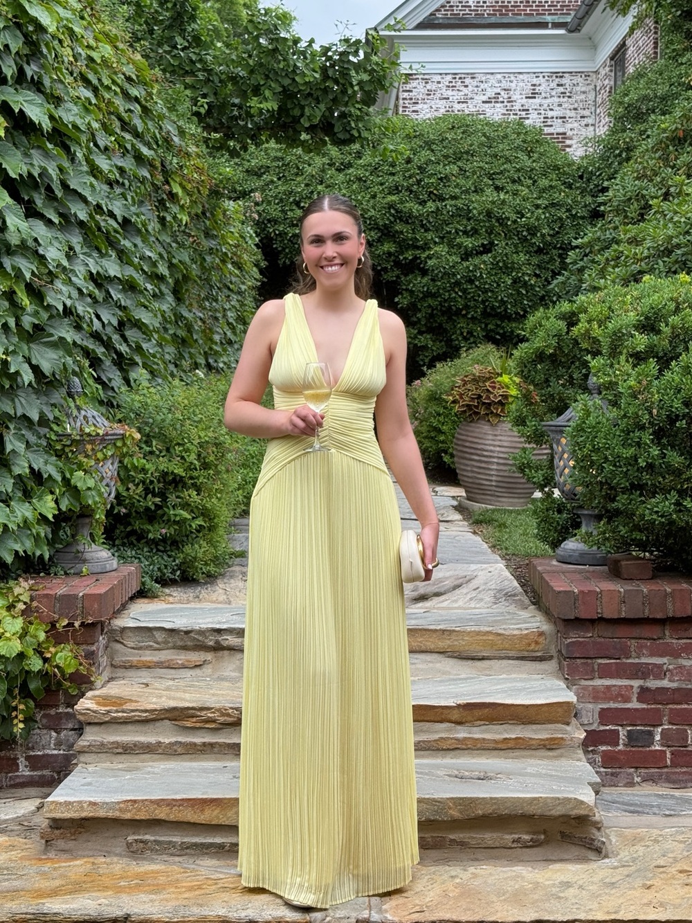 Lulus Butter Yellow Gown - Picture 1 of 4